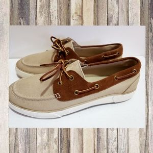 Polo Canvas boat shoes.....size 10D
